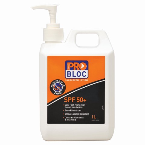 PPE - SUNSCREEN SPF 50+, PUMP BOTTLE - 1L